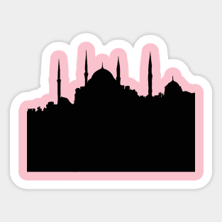 Istanbul Cityscape Silhouette Sticker